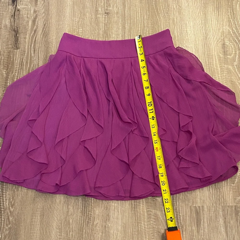 Ann Taylor fuchsia ruffled skirt. - Picture 4 of 7